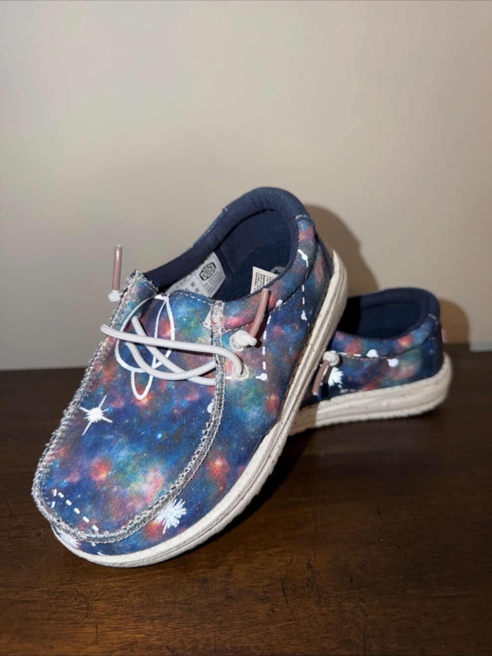 Hey Dude Toddler Galaxy Wally Sneakers Slip On Size T9 Blue